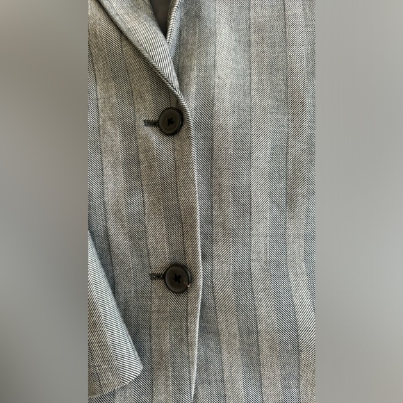 Aritzia Babaton Women’s 2 Atelier Oversized Tailored Blazer Herringbone Gray - Picture 10 of 11